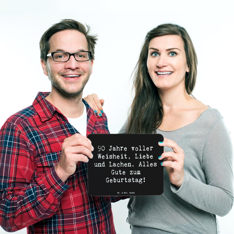 Mr. & Mrs. Panda Mauspad Spruch 90. Geburtstag - Geschenk,