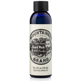 Beard Wash by Mountaineer Brand All-Natural Beard Shampoo - Cleans and Conditions (4 Ounce, WV Timber)