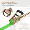 Trekassy 6 Pack 2" x96" Tire Straps Car Ratchet Wheel