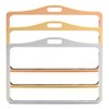 LanyardsTomorrow Aluminum Metal Horizontal Horizontal Open ID Card Holder for