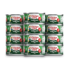 Chicken of the Sea Wild Caught Chunk Light Tuna, 12 Ounce Cans, 12-Count – High Protein 100% Classic Chunk Tuna in Oil – Delicious, Easy, Nutritious Ready to Eat Meals