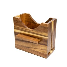 Bagel Slicer for Small and Large Bagels | Intuitive Design, Acacia Wood Bagel Cutter Slicer | Easy to Clean and Food-Safe Finish