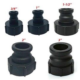 POWERTOOL IBC Tank Adapter,1PC 3/4" Water Tank Fitting Type A Male Cam Plastic Coupling Fitting Camlock Coupling Fitting