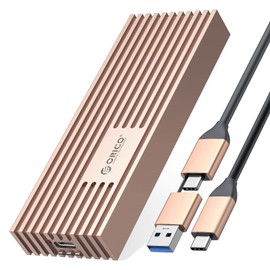 ORICO M.2 NVMe SSD Enclosure to 20Gbps USB3.2 Gen2x2 USB-C PCIe Adapter for NVMe M-Key/M+B Key SSD 2230/2242/2260/2280, Aluminum M2 External SSD Case(Cooling Vest, UASP, Trim) SSD Max 4TB-M233-RG