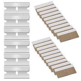 Flintronic Pack of 20 Ceramic Hob Scraper Replacement Blades, Stainless Steel Scraper Blades, Razor Blades Hob Scraper, Ceramic Hob, Hob Scraper for Hob, Oven, Glass Ceramic