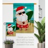 Ornament Collection Santa Vacation Garden Flag Set with Stand Wintertime