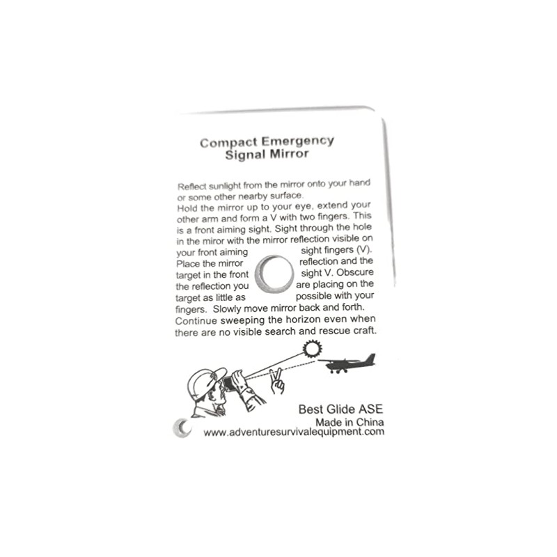 Best Glide ASE Military Grade Stainless Steel Emergency Signal Mirror