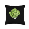 Iceberg Lettuce With A Bold Outline Throw Pillow