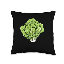Iceberg Lettuce With A Bold Outline Throw Pillow