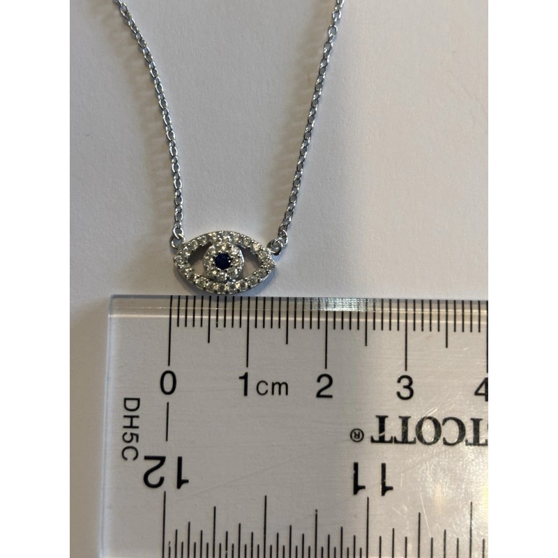 Evil Eye 925 Sterling Silver Evil Eye Hamsa Cubic Zirconia