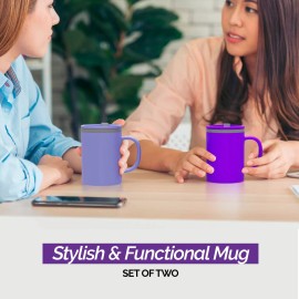 Copco Iconic Desk Mug, Set of 2 - Purple & Light Purple