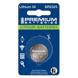 Premium Batteries BR2325 Battery Lithium 3V Coin Cell Child-Safe (1 Pack)