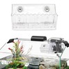 Hiyoo Aquarium Filter Baffle with Suction Cup, Square Clear Plastic