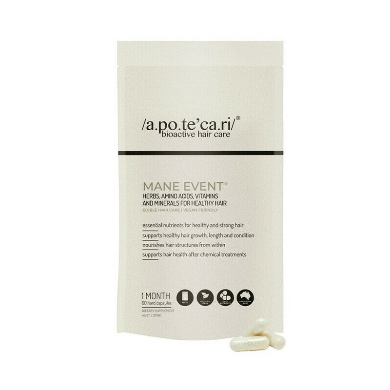 Apotecari Mane Event 30 Day Bottle, 60 Capsules
