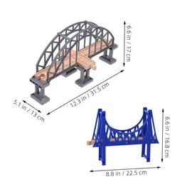 Kisangel 2pcs Railway Bridge Model Fun Simulation Train Track Accessory for Family Bonding Parent Interaction for Creative Scene Building and Imaginative Play