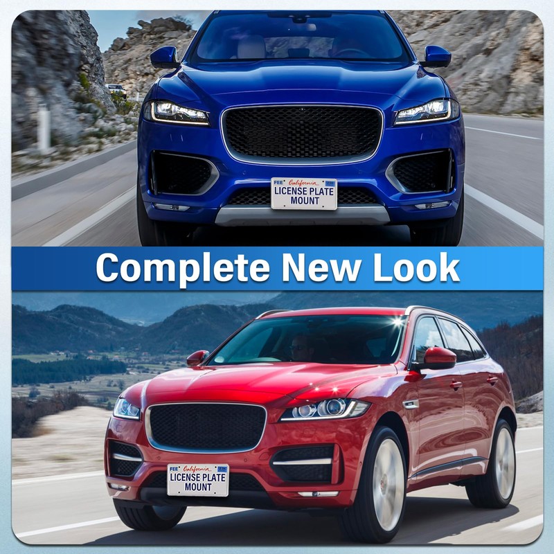 Heavy Duty Front License Plate Frame Compatible with Jaguar XE
