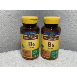 Nature Made (2-Pack) Nature Made Vitamin B6 100mg Support Nervous System 100Ct Tablets