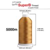 Superpunch Super B Polyester Embroidery Thread, 40wt Large Spool 5000m,