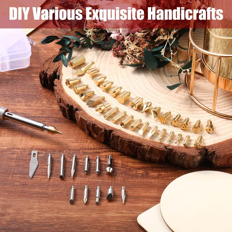 Lothee 43 Pcs Wood Burning Tips Kit, Wood Burning Letters
