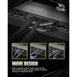 RENO Cybertruck Bed Rail Cleats, Aluminum Tie Down Anchors Compatible with L-Track Tie Down System For 2023-2024 Cybertruck Truck (Black, 2PCS)