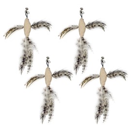 Cat Feather Toys, 4 Pcs Simulation Birds Refills, Cat Toys Replacement Feathers for Cat Kitten Wand.