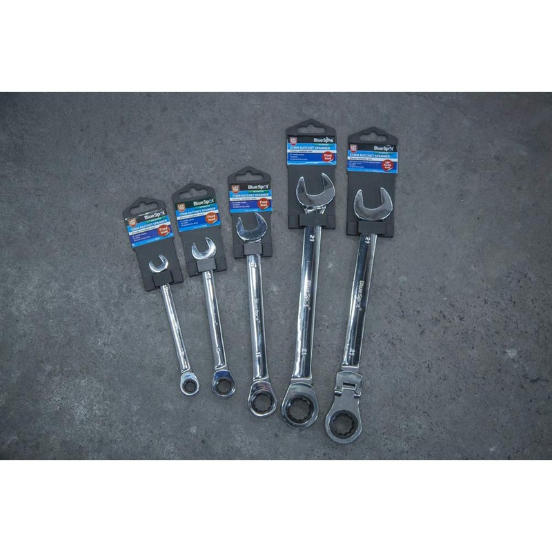 Blue Spot Tools 05117 21mm Chrome Vanadium Ratchet Spanner Flexible