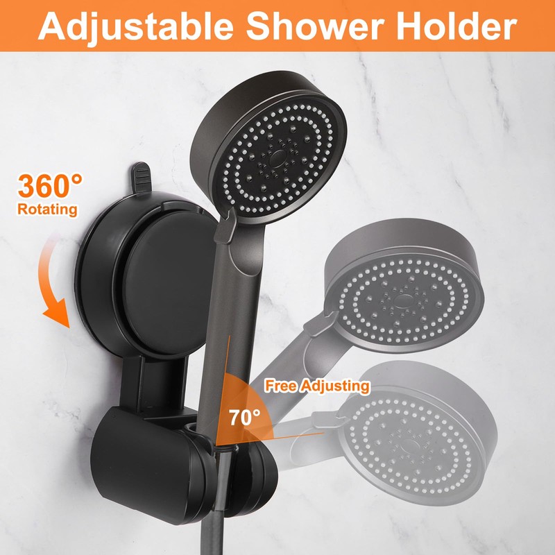 uxcell Shower Head Holder, Suction Cup Shower Head Holder, Handheld