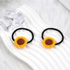 Flower Hair Ties for Women - Sunflower Hair Scrunchies Elastic