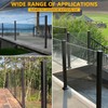 VoTwoofv Glass Railing Mid Post 43.5",304 Stainless Steel Glass Balustrade