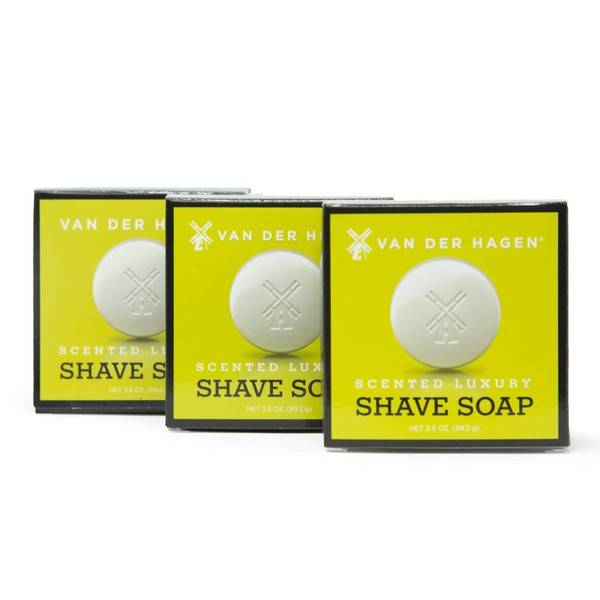 Van Der Hagen Scented Shave Soap - 3 Pack (3.5oz)