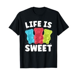 Cool Gummy Bear Art For Women Girls Kids Candy Lover Gummies T-Shirt