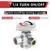 EFIELD Dual Compression Outlet Multi-Turn Angle Stop Valve,1/2" Fip Iron