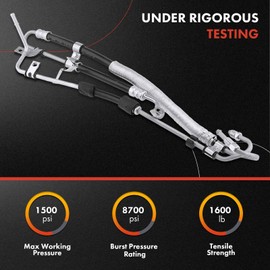 A-Premium Power Steering Pressure & Return Hoses Line Assembly Compatible with Toyota Sienna 1998 1999 2000 2001 2002 2003, 3.0L, with O-ring & Washer, Pump to Rack/Gear to Reservoir/Cooler