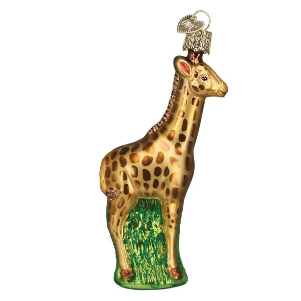 Old World Christmas Ornaments: Zoo and Wildlife Animals Glass Blown Ornaments for Christmas Tree,Baby Giraffe