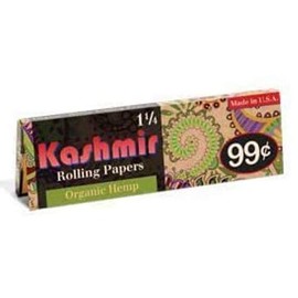 Kashmir Organic Flexible Filling Papers Perfect 1 1/4 Size Comes with Attractive Conveyable Free LED Lighter - Pack of 10