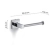 Gedy Olimpo Toilet Roll Holder, Stainless Steel, Chrome, 15.2 x