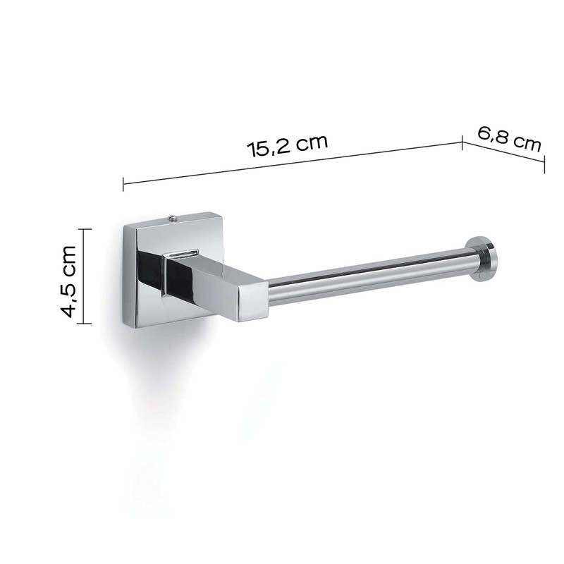 Gedy Olimpo Toilet Roll Holder, Stainless Steel, Chrome, 15.2 x