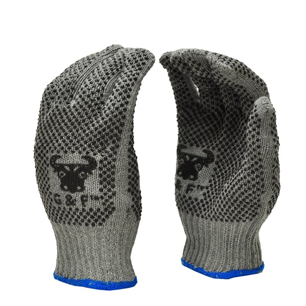 G & F 14431M-DZ 100-Percent Natural Cotton PVC Dots Gloves,