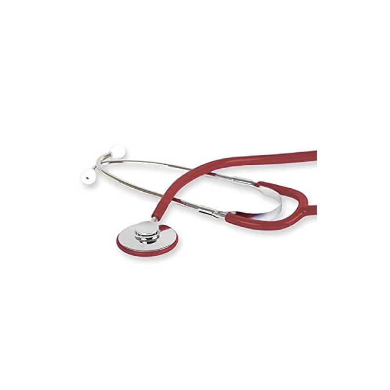 GIMA Wan Single Head Stethoscope, Burgundy, Lightly Chrome Plated Nurse