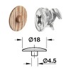 cyclingcolors Rastex Minifix 15 Screw Caps 18 mm Pine Wood