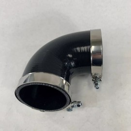 Unbranded Black 3" I.D. to 3" I.D. 90 Degree Silicone hose Coupler +(2 pcs)T-bolt Clamp