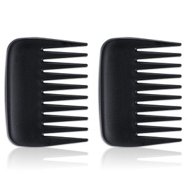 Hair Detangling Comb, 2 Pieces Mini Palm Combs Small Anti Static Wide Tooth Combs Professional Streaker Brush Pocket Travel HairStyling Comb for Men Women Thick Curly Wavy Wig Hair, Black