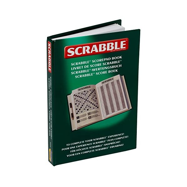 IDEAL | Scrabble: Classic Scorepad Book to complete your Scrabble experience | Classic Games | Word Games | For 2-4 Players | Ages 10+