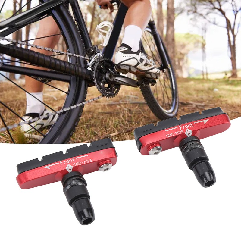 1 Pair Bike Brake Pads Rubber Aluminum Alloy Quiet Mountain