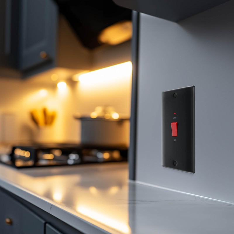 BG Electrical Large Cooker Control Switch Unit with LED Power