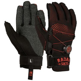 Radar Water Ski Gloves - AirKnit-K BOA Inside-Out Glove - Black/Red - M