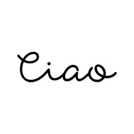Vinyl Wall Art Decal - Ciao - 8.5" x 28" - Trendy Cute Inspirational Italian Word Quote Sticker for Home Bedroom Living Room Entryway Door Restaurant Decor