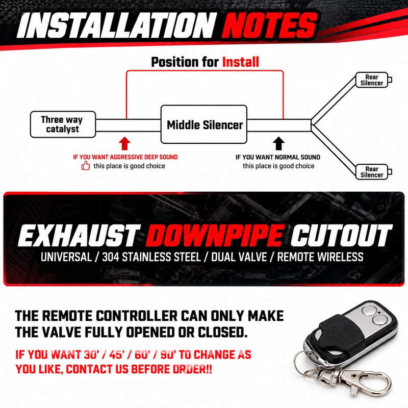 Electric Exhaust Cutout Valve for Custom Exhaust Control – Remote-Operated