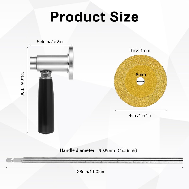 PVC Pipe Inside Cutter with Diamond Grit Wheel & Handle,