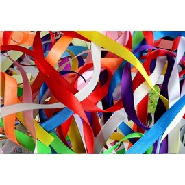 10M Bundles of Assorted Mixed Ribbons, Mix Colours, Sizes, Materials Off Cuts Premium Quality